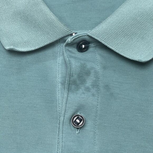 UNTUCKit Shirt Mens XXL Polo Golf Blue Short Sleeve Stretch Collared Cotton - Picture 4 of 16